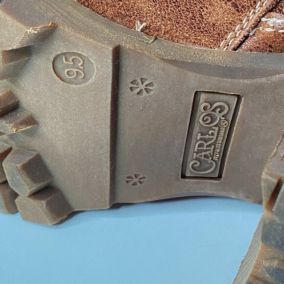 Carlos Women's Glynn Fashion Boot 9.5 M Tan Brown Winter Cuff - Picture 11 of 11